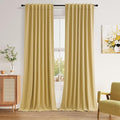 Guken 100% Blackout Curtains 120 Inch Length 2 Panels Set by Guken