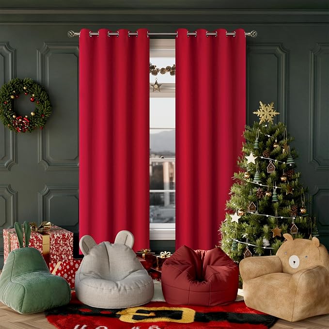 BGment Christmas Room Darkening Curtains 84 Inches Long - Image 2