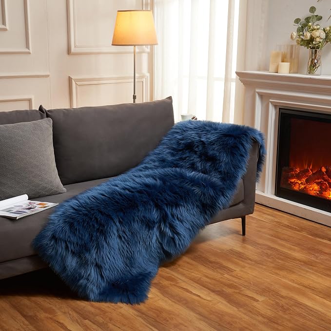 EasyJoy Ultra Soft Fluffy Rugs Faux Fur Rug Chair Cover Seat Pad Fuzzy Area Rug - Image 4