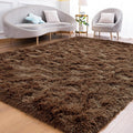 Goideal Fluffy Rug for Bedroom Living Room, 3x5 Brown Area Rugs, Faux Fur Shag by Goideal