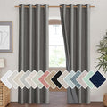 NICETOWN Grizzle Gray Vintage Linen 100% Blackout Curtains by NICETOWN