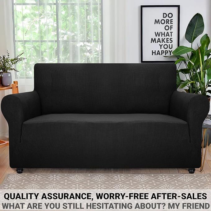 ZNSAYOTX Super Stretch Couch Cover Love Seat Sofa Covers - Image 5