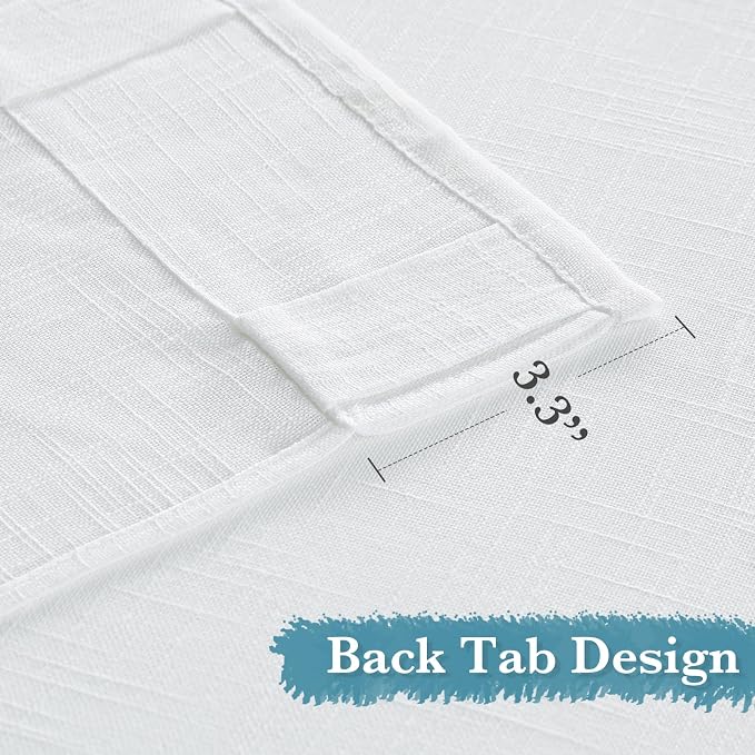RYB HOME White Curtains Sheer - Image 3
