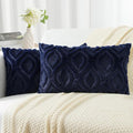 decorUhome Summer Throw Pillow Covers 12x20 Inch Set of 2, Soft Plush Faux Wool by decorUhome