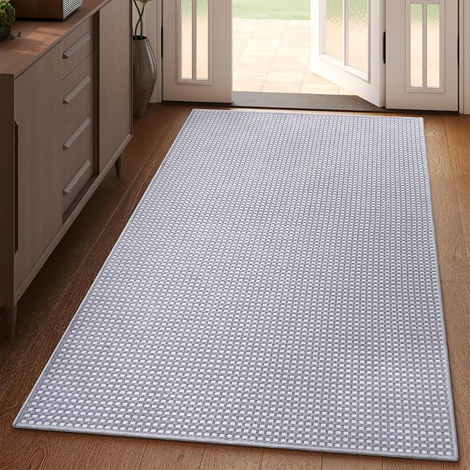 YDKGL 3x5 ft Area Rug Entryway Runner Rug Non Slip Washable, Boho Woven Kitchen by YDKGL