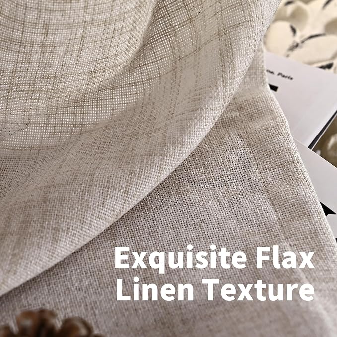 YoungsTex 38 Inch Wide Linen Curtains - Image 5