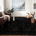 Latepis 9 x 12 Area Rug for Living Room Black Fur Faux Sheepskin Fluffy Rug for by Latepis
