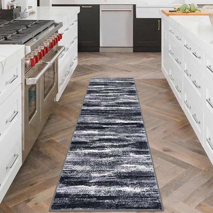 Lansny Modern Abstract Runner Rug 2x6 - Image 2