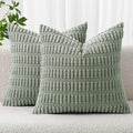 MIULEE Pack of 2 Spring Corduroy Decorative Throw Pillow Covers 16x16 Inch Soft by MIULEE