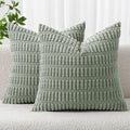 MIULEE Pack of 2 Spring Corduroy Decorative Throw Pillow Covers 12x12 Inch Soft by MIULEE