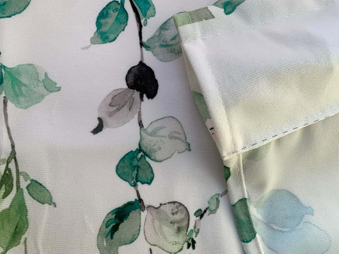 2 Pack Watercolor Green Leaves Window Valance - Image 4