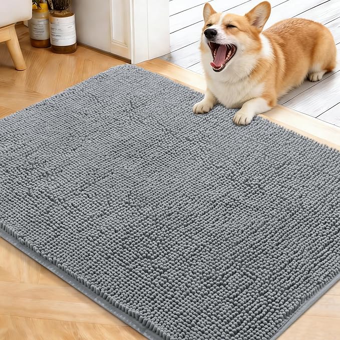 OLANLY Dog Door Mat for Muddy Paws 40x32, Absorbs Moisture and Dirt, Absorbent by OLANLY