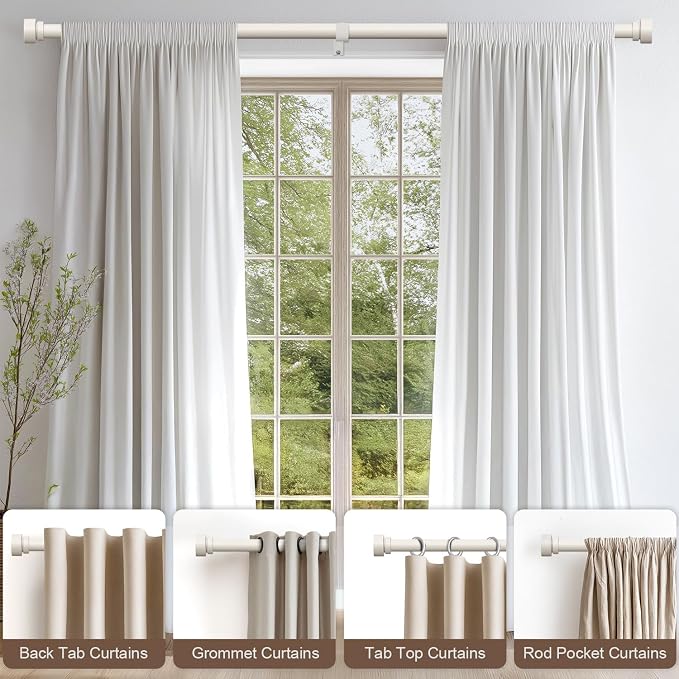 Lootkell Modern White Curtain Rods - Image 4
