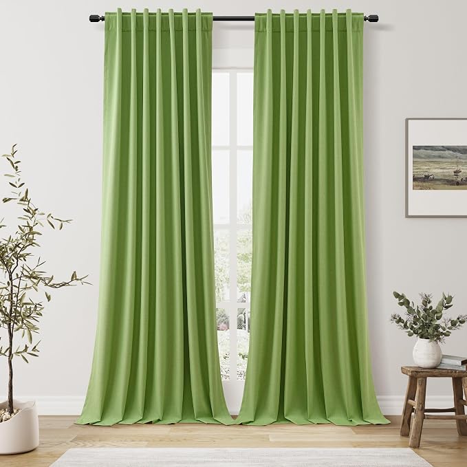 Guken 100% Blackout Curtains 84 Inch Length 2 Panels Set by Guken