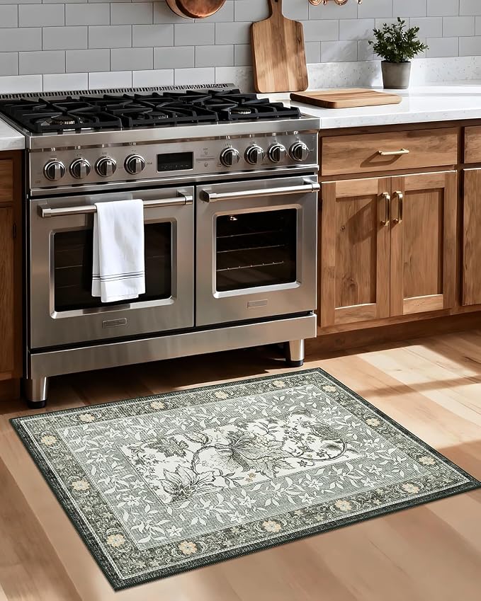 GarveeHome Provence Fog 2x3 Door Mat Indoor Rugs - Image 2