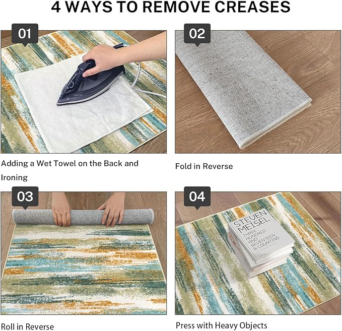 Lansny Modern Abstract Runner Rug 2.6x14 - Image 4