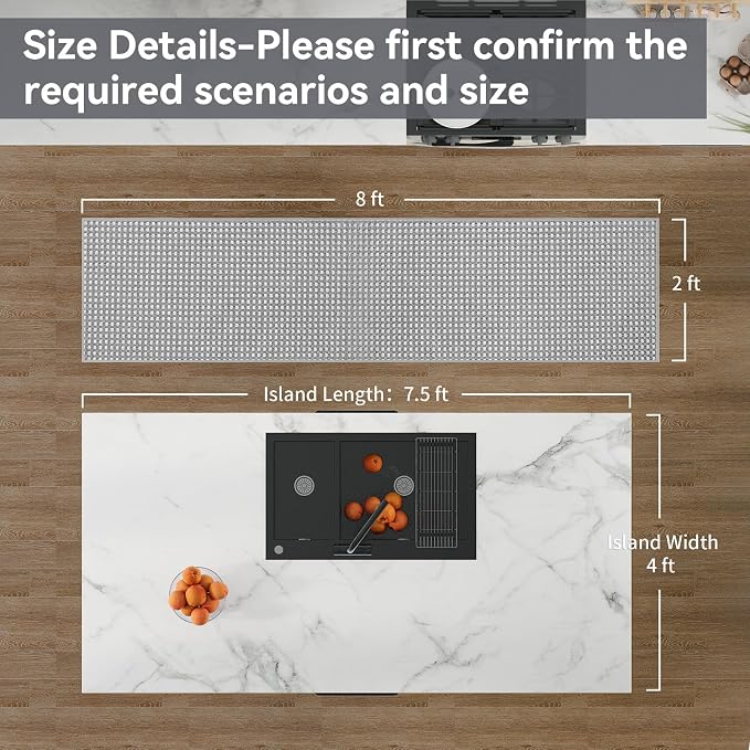 YDKGL Boho 2x8 ft Runners for Hallways Extra Long Woven Washable Kitchen Runner - Image 2