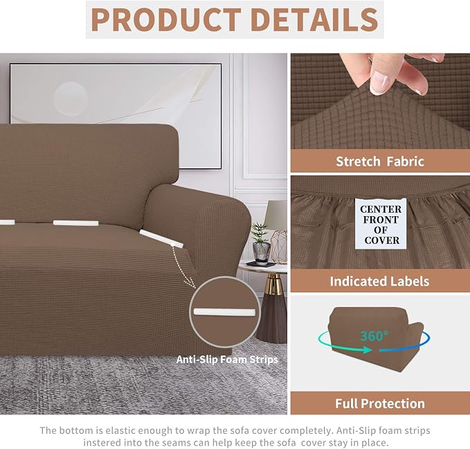 Easy-Going 100% Waterproof Loveseat Couch Cover, Dual Waterproof Sofa Cover - Image 4