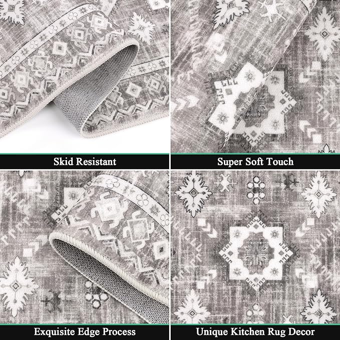 HEBE Boho Kitchen Rug Sets 3 Piece - Image 3