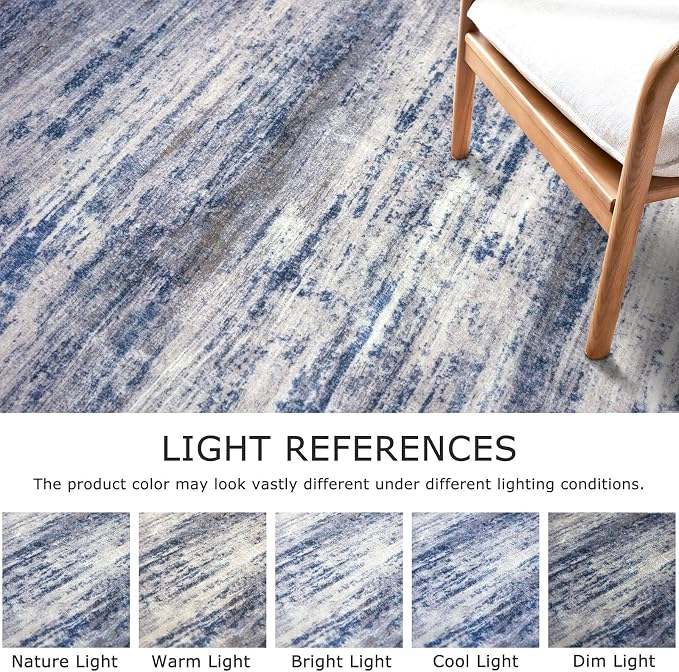 KOZYFLY Modern Abstract Washable Rug Runner 2x7 Hallway Runner Rug Non-Slip - Image 4