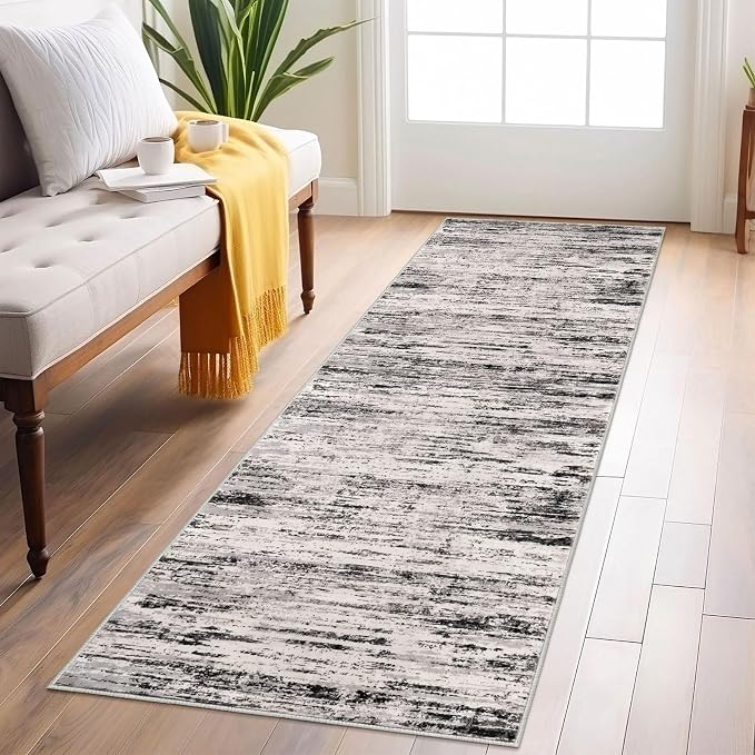 Lansny Modern Abstract Runner Rug 2x6 by lansny