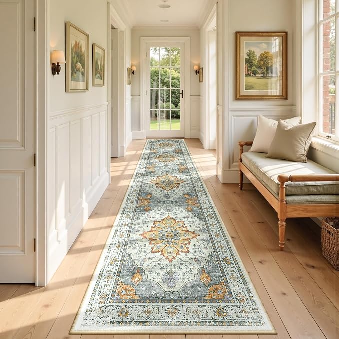 Area Rugs 2'6''x14' Runner Rug Non Slip Washable by RELEANY