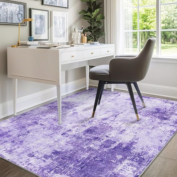 Washable Area Rugs 8'x10' Non-Slip Modern Abstract Soft - Image 8