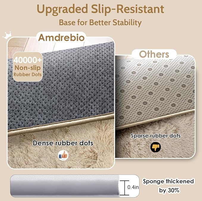Amdrebio Beige Round Area Rug 4Ft - Image 6