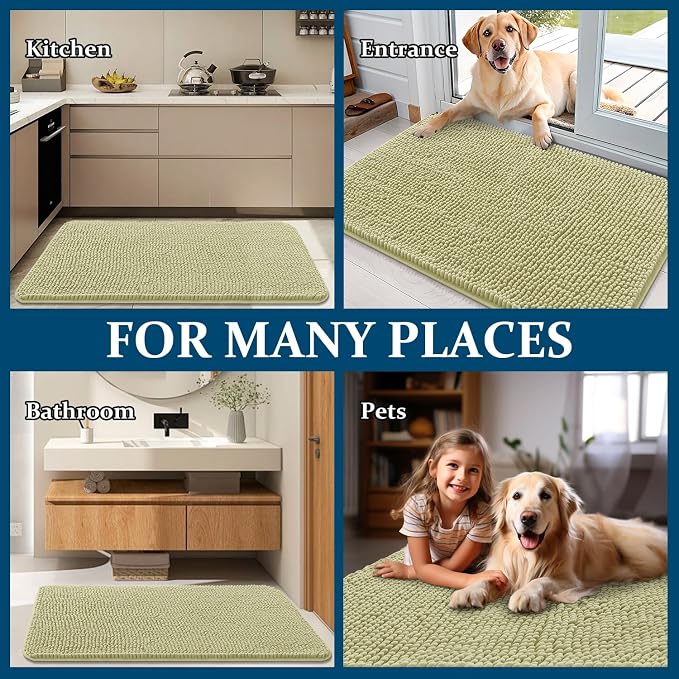 OLANLY Dog Door Mat for Muddy Paws 47x20, Absorbs Moisture and Dirt, Absorbent - Image 8