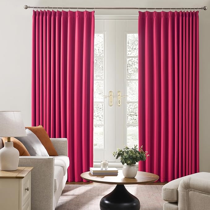 Pinch Pleated Curtains 120 Inches Long, Energy Saving Window Treatment Privacy - Image 4