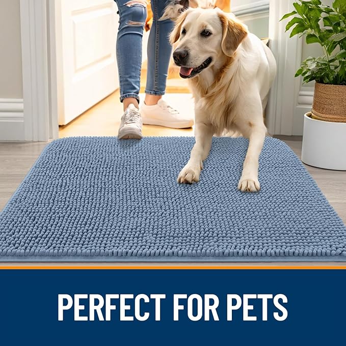 OLANLY Dog Door Mat for Muddy Paws 59x24, Absorbs Moisture and Dirt, Absorbent - Image 6