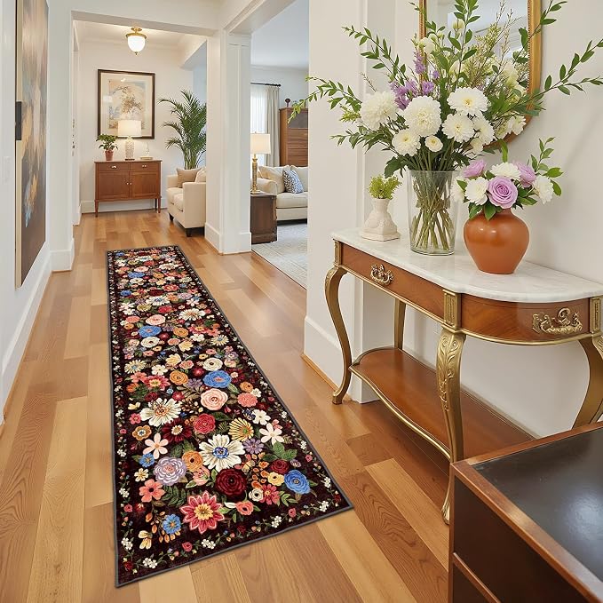 Rug for Hallways Kitchen Rug 2'6" x 14', Non Slip Washable Rugs - Image 5