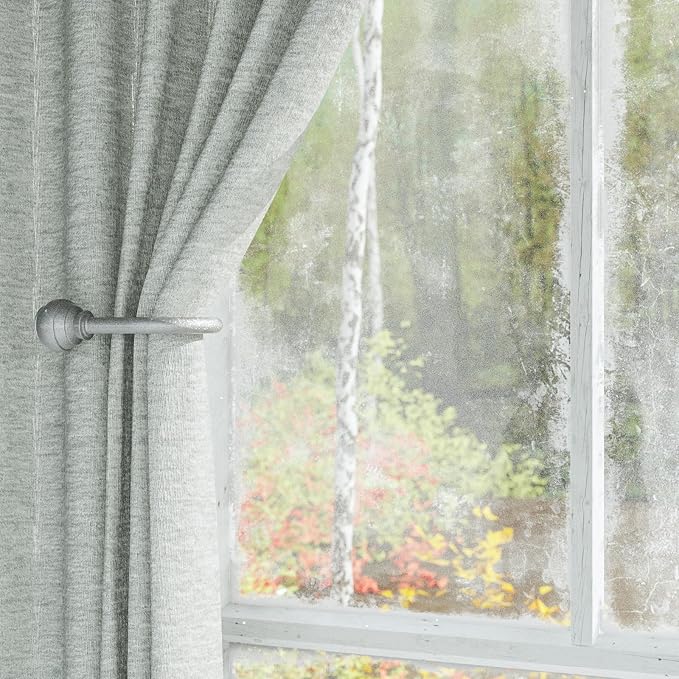 Hion Curtain Holdbacks Silver 6pcs, Curtain Tiebacks Wall Mounted Curtain Hooks - Image 6