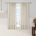 Nanspring Beige Linen Curtains 63 inches Long by Nanspring