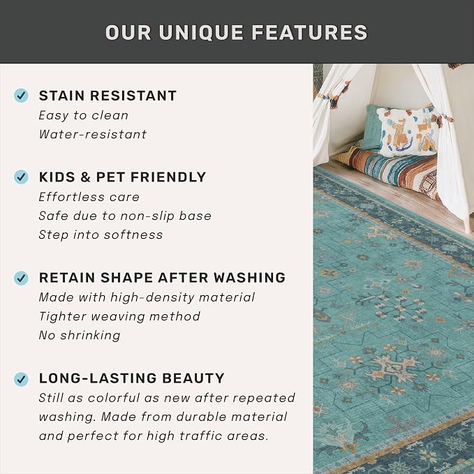 Hazo Haus Boho 2x6 Non Slip Kitchen Rug Runner - Image 7