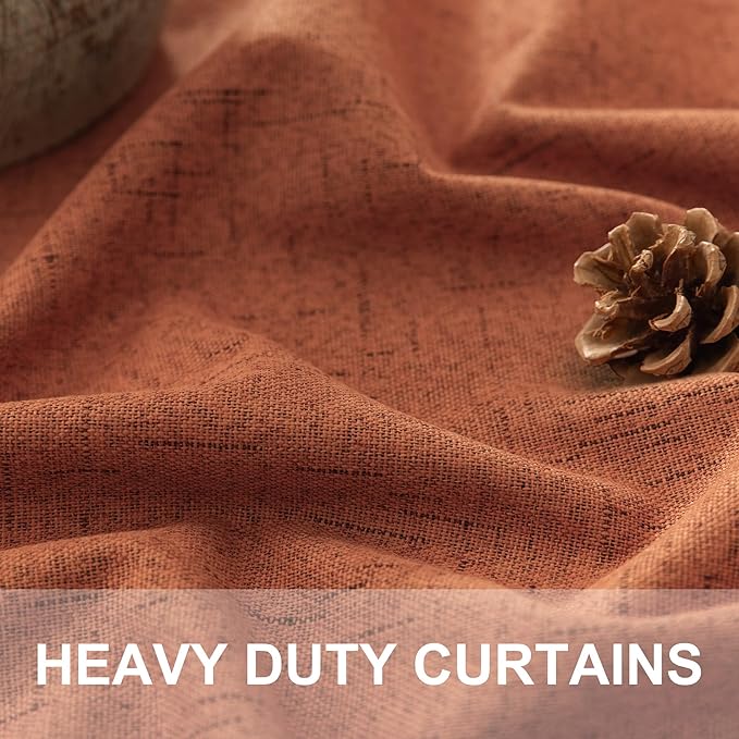 Pitalk Terracotta Blackout Curtains - Image 2