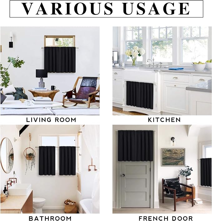 RYB HOME Short Blackout Curtains - Image 8