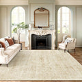 Soalmost 6x9 Area Rug for Living Room Washable Non-Slip Rugs Beige/Ivory | by Soalmost