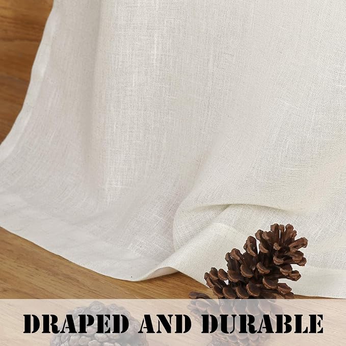 H.VERSAILTEX Natural Linen Grommet Curtains 84 Inch Length - Image 8
