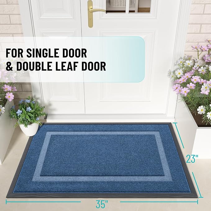 OLANLY Front Door Mat Indoor Outdoor Entrance, Waterproof All-Season, - Image 2