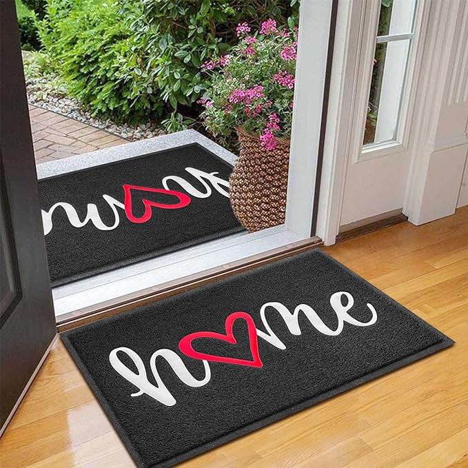 EARTHALL Door Mat 2-Pack Outside Inside Home Doormat 30"x17.5" Durable Floor by EARTHALL