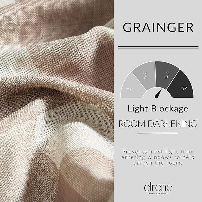 Elrene Home Fashions Farmhouse Living Grainger Buffalo-Check Blackout Window - Image 4