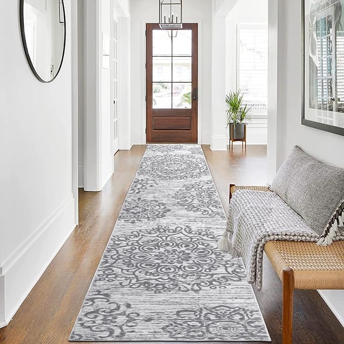 HEBE Hallway Runner Rug 2'x10' Washable Vintage Distressed Area Rugs Non Slip - Image 6