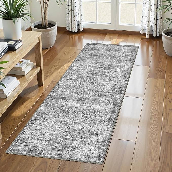 Washable Area Rug 2'6'' x 8' Vintage Traditional Persian Mat by Unknown