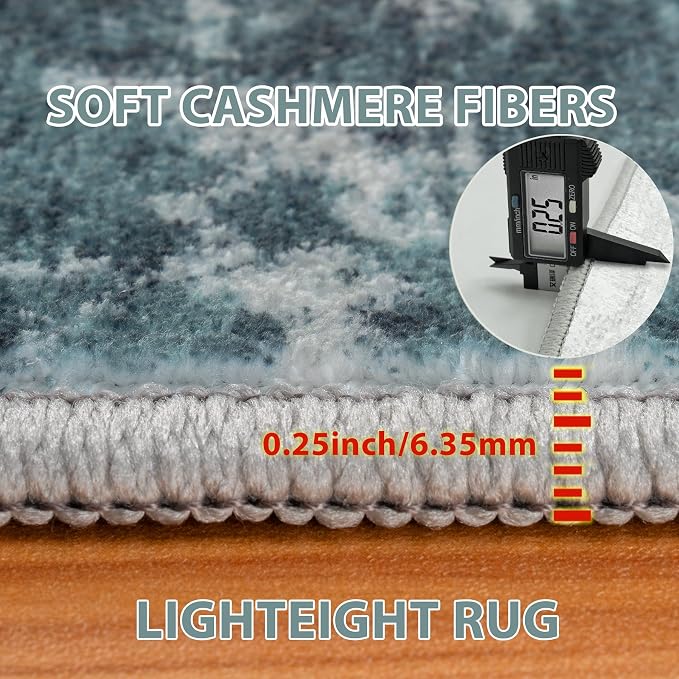 5x7 Area Rugs for Living Room Rug Washable: Abstract Rug for Dining Room - Image 6