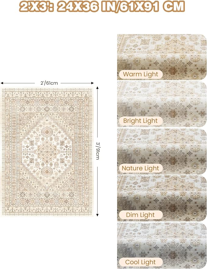 Entryway Rug - 2x3 Washable Rug Runner - Image 2