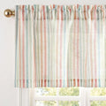 jinchan Valance Curtain Linen Textured Striped Window Curtain by JINCHAN