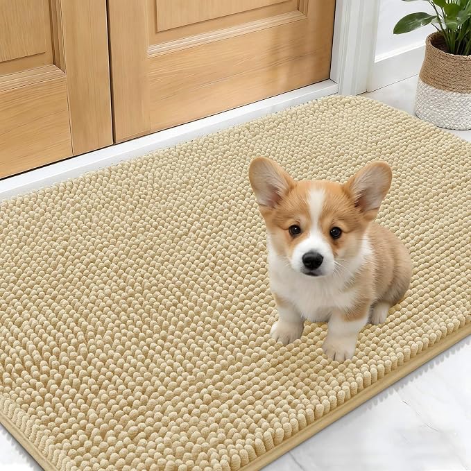 OLANLY Dog Door Mat for Muddy Paws 30x17, Absorbs Moisture and Dirt, Absorbent by OLANLY