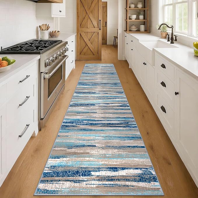 Lansny Modern Abstract Runner Rug 3x14 - Image 2