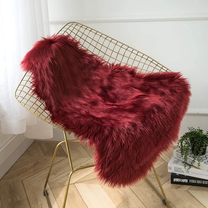 Ashler faux fur rug, Fluffy Shaggy Area Rug Ultra Soft 2 x 3 Feet Sheepskin Fur - Image 4